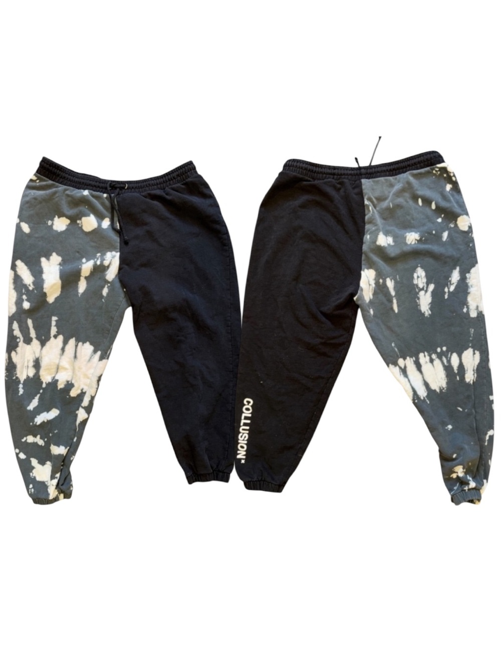 Black & White Tie-Dye Jogger Sweatpants